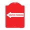 Signmission Visitor Parking With Left Arrow, Red & White Aluminum Architectural Sign, 18" x 24", RW-1824-24377 A-DES-RW-1824-24377 - alternate 1